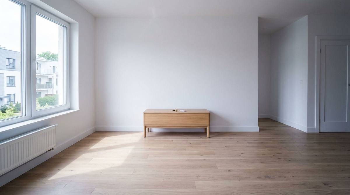 An empty, freshly turned unit waiting for its next resident